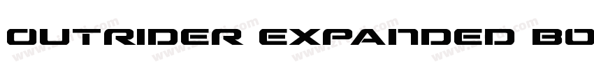 Outrider Expanded Bo字体转换